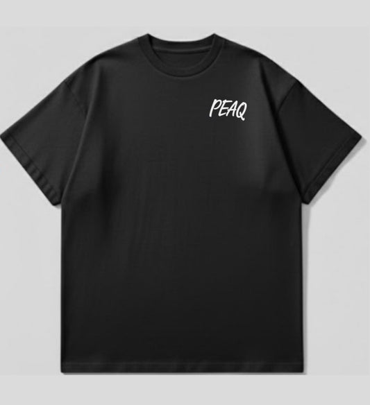 PEAQ “Signature Script” Oversized Tee - Black
