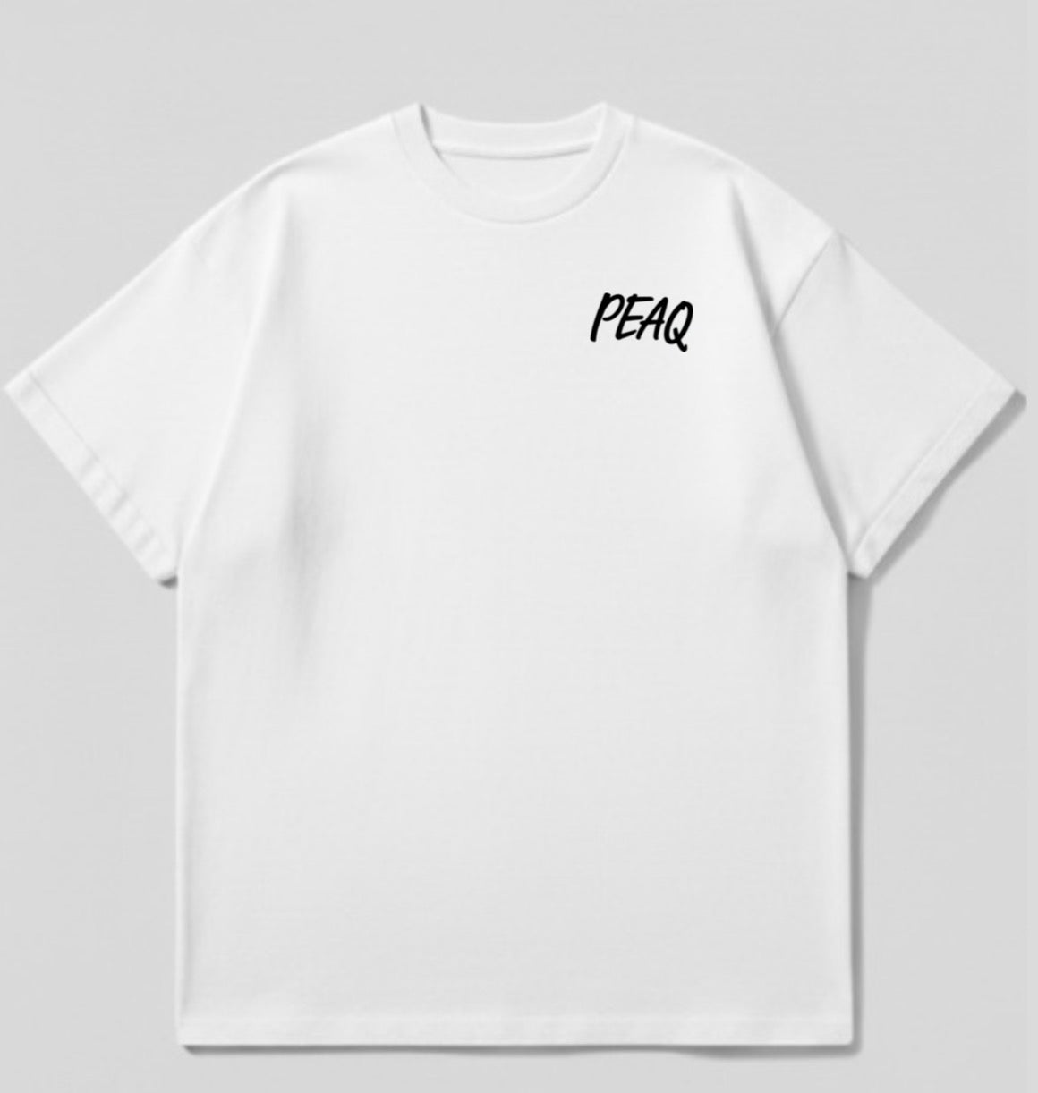 PEAQ “Signature Script” Oversized Tee - White