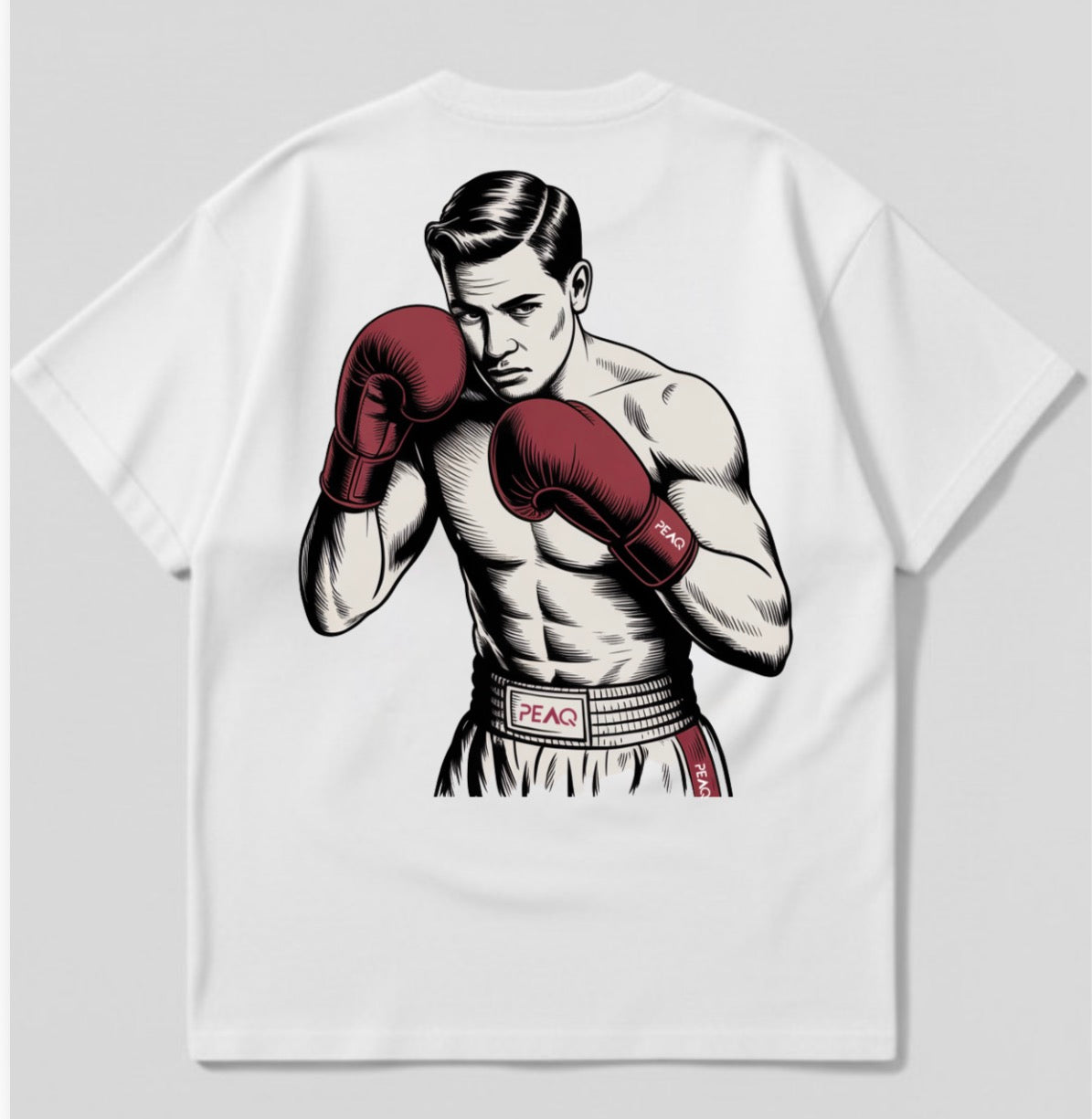 PEAQ “Iron Fighter” Oversized Tee- White