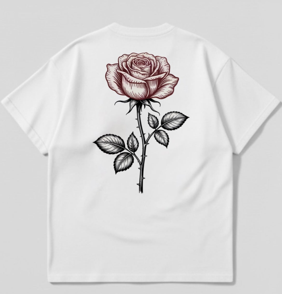 PEAQ “Rose Thorn” Oversized Tee White