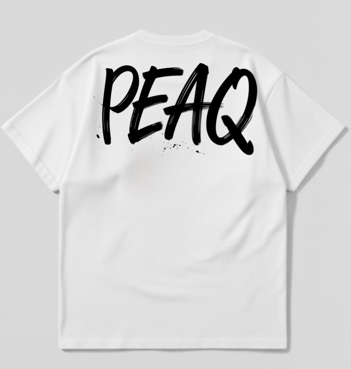 PEAQ “Signature Script” Oversized Tee - White